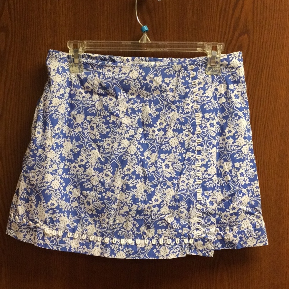 Lily Pulitzer sz6 good condition blue white skort flowers